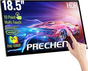 Portable Touchscreen Monitor 18.5 Inch, HDR, 350cd/m2, 1920x1080 Touch Display with HDMI USB C, 99% sRGB, Built-in Speakers, Kickstand & VESA,Travel Second Monitor for Laptop PC Phone