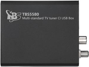 TBS5580 DVB-S2X/ S2/ S/ T2/ T/ C2/ C/ISDB-T Digital TV Tuner USB Box with CI Slot for Live TV/Window/Linux/HTPC/IPTV Server