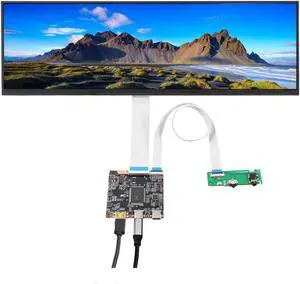 VSDISPLAY 14.5 Inch 2560x720 2K LCD Screen VS145T-001T Display Panel with Type-C LCD Driver Board VS-AP2K for DIY Game PC Work Bar Display Panel