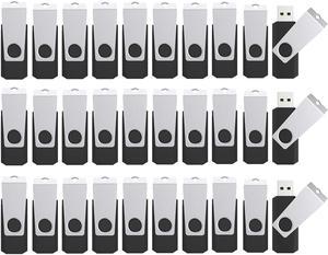 USB 2GB Bulk Flash Drives 100 Pack, Wooolken USB 2.0 Swivel Thumb Drives Pen Drive Pack,Perfect for Weddings, Office, School, Data Storage Backup