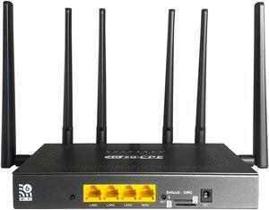 Wiflyer 4G LTE CPE WiFi6 Cat4 Router, AX3000 Dual-Band Dual SIM Slots Cellular Router, 4 Gigabit Ports, Secure Wireless Network Anywhere, Z8105-T-EC25
