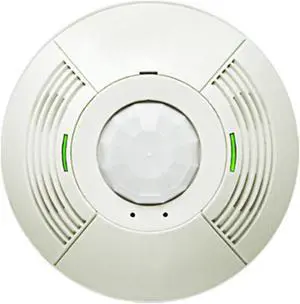 Lutron LOS-CDT-2000R-WH Occupancy Sensor Ceiling Mount Dual Tech 2000 Sq Ft W/ Relay White Gloss