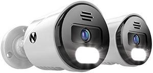 Night Owl Wired IP 4K UHD Indoor/Outdoor Add On Spotlight Cameras with Preset Voice Alerts and Built-in Camera Siren (Requires Compatible BTN8 Series NVR or BTD8 Series DVR - Sold Separately)