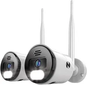 Night Owl Sp, Llc Night Owl Wi-Fi IP 4K HD Indoor/Outdoor Dual Spotlight Cameras with 2-Way Audio, Preset Voice Alerts and Built-in Camera Siren