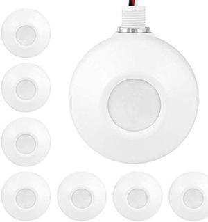 ENERLITES High Bay 360 Degree Passive Infrared (PIR) Ceiling Occupancy Motion Sensor, 1200-2800 sq. ft. Coverage, 120-277VAC, Commercial/Industrial Grade, MPC-50H, 8 Pack