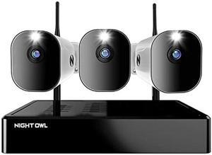 Night Owl 10 Channel Bluetooth Video Home Security Camera System with 3 Battery Powered 1080p HD Wire Free Indoor/Outdoor Cameras with 2-Way Audio and 1TB Hard Drive (Expandable up to 10 Cameras)