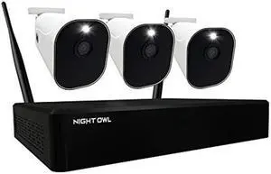 Night Owl 1080p Wire Free Smart Security System with 3 Battery Powered 1080p HD Wi-Fi IP Indoor/Outdoor Cameras, Night Vision and 1TB Hard Drive (Expandable up to 10 Wi-Fi Cameras)