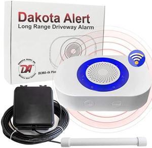 Dakota Alert Driveway Alarm Sensor - DCPA-4k Plus Driveway Alarms Wireless Outside Weatherproof Alert System, 1-Mile-Long Range Sensors, Receiver & Vehicle Detecting Probe Transmitter & 50' Wire