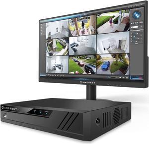 Amcrest NV4108E-A2 4K 8CH POE NVR POE Network Video Recorder - Supports up to 8 x 8MP/4K IP Cameras, Supports up to 10TB HDD (Not Included) with 24/7 Surveillance Video Monitor AM-LM22