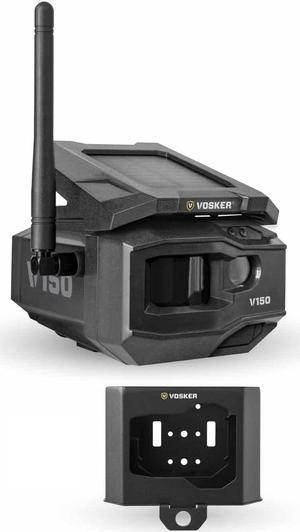 Vosker V150 Solar-Powered LTE Cellular Home Security Outdoor Camera | Motion Activated Sensor Nightvision Wireless Camera | Receive Photos on Your Mobile App (V150) (V150-US-MSD32GB) (V150-KIT-VZN)