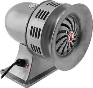 Vixen Horns Very Loud dB Large Span Industrial Electric Motor Driven Alarm/Siren (Air Raid) 120V VXS-8200