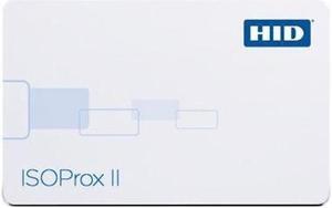 HID Corporation 1386 ISOProx II PVC F and G Gloss Finish Imageable Proximity Access Card, No Slot Punch, 2-1/8" Length x 3-23/64" Height x 3/128" Thick, Plain White (100 Pack)