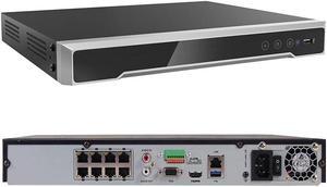 DS-7608NI-M2/8P 8 Channel POE 8K NVR, 8 POE NVR Network Video Recorder Compatible with HIK POE IP Cameras, Support 2 x 16TB HDD(Not Included)(International English Version)