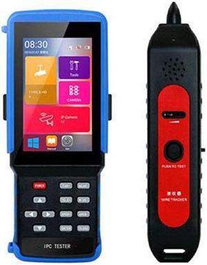 IPC Camera Tester 4inch Display 4K H265 IP 8MP CVI 8MP TVI 5MP AHD CCTV Camera Video Test Professional Testing Tools with Cable Test DC12V POE UTP