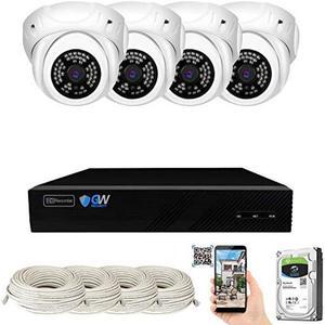 GW Security 8 Channel 4K NVR 5MP H.265 IP Surveillance Security Camera System with 4-Piece Super HD 1920P Weatherproof Video & Audio Microphone PoE Security Dome Cameras