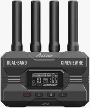 ACCSOON CineView HE Wireless Video Transmission Receiver 2.4-5Ghz Dual Channel Wireless HDMI Transmitter UVC Out for Live Streaming 1080p 60fps <=0.06 Latency 1200ft Range(only Receiver)