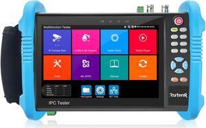 Rsrteng CCTV Tester 8K 32MP 4K 12MP IP Camera Tester 8MP TVI/CVI/AHD/CVBS CCTV Camera Monitor ONVIF IP Discovery IPC Test WiFi POE Cable Tester Network Tools HDMI I/O VGA Power Output IPC-9800ADH Pro