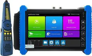 Rsrteng CCTV Tester,IPC-7600CADHS Plus 8K 32MP IP Camera Tester with Cable Tracer 4K 8MP AHD CVI TVI SDI CVBS Coaxial Camera Tester 7" Touch Screen Monitor Support HDMI VGA TDR WiFi Audio POE RS485