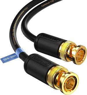 Talmosal 12G SDI Cable 200 ft, RG11 Coax 4K BNC Cable Supports HD-SDI/3G-SDI/6G-SDI/12G-SDI/4K/8K 75 Ohm 4K SDI Video Cable for Blackmagic Design Converter, Video Security Camera