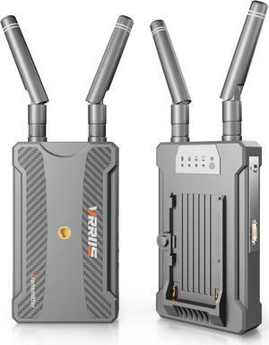 Vrriis Wireless Video Transmission System, 820FT (250M) Range, 1080P Wireless HDMI Transmitter and Receiver, 2.4GHz & 5.8GHz Dual-Band Transmission 0.06S Low Latency, IR Remotecontrol & Loop-Out