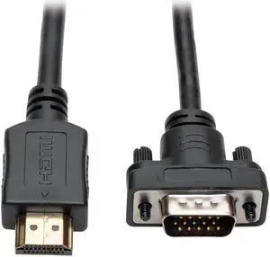 TRIPP LITE HDMI to VGA Active Adapter Converter Cable, Low Profile, Male-to-Male, 1080p @ 60Hz, 6 Feet / 1.8 Meters, 3-Year Warranty (P566-006-VGA)
