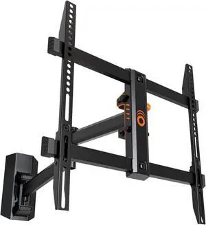 ECHOGEAR SwiftStud Swivel Full Motion TV Wall Mount for TVs Up to 60" - Smooth Extention, Tilt - Wall Template for Easy Install On 1 Stud - Level & Hide Cables After Install