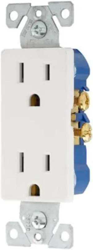 Jovision USA HD 4K Power Outlet Spy Camera Covert Receptacle AC DC Hidden Camera (White/Square)