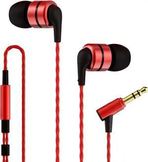 SoundMAGIC E80 Wired Earbuds No Microphone HiFi Stereo Audiophile Earphones Noise Isolating in Ear Headphones Comfortable Fit Super Bass Black Red