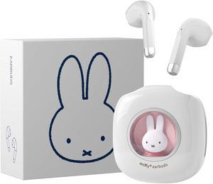 Miffy Bluetooth Wireless EarBuds Headset (Pink),IPX5 Waterproof Ear Buds Headphones