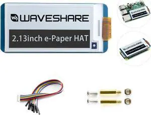 waveshare 2.13inch E-Ink Display HAT V4 Version Compatible with Raspberry Pi Raspberry Pi 5/4B/3B/Zero/Zero W/Zero 2W/Pico/Pico W/Pico WH, 250x122 Resolution SPI Interface Supports Partial Refresh
