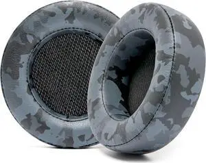 WC Upgraded Replacement Earpads for Corsair Virtuoso Gaming Headset Made by Wicked Cushions | Improved Durability, Thickness, Softer Leather, and Sound Isolation | Black Camo