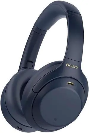 Sony WH-1000XM4 Noise Cancelling Wireless Headphones - 30hr Battery Life - Over Ear Style - Optimised for Alexa and Google Assistant - Built-in mic for Calls - Blue International Version