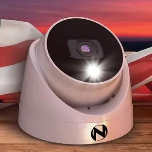 Night Owl FTD8 Add On Wired 4K HD Indoor/Outdoor Deterrence Dome Cameras with 2-Way Audio (1-Pack) (Requires Compatible DVR - Sold Separately)