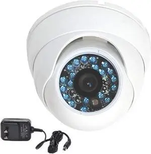 VideoSecu Day Night Vision Security Camera Infrared CCTV Home Color CCD Outdoor Vandal Proof 480TVL 3.6mm Wide View Angle Lens Surveillance Camera with Free Power Supply CEP