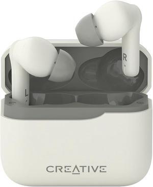 Creative Zen Air Plus Lightweight True Wireless in-ears with Bluetooth LE Audio, Hybrid Active Noise Cancellation, Ambient Mode, Up to 32 Hours Total Playtime, 6 Mics with ENC Technology (Cream)