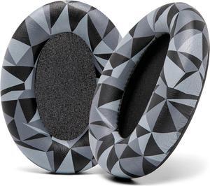 WC Wicked Cushions Extra Thick Replacement Earpads Compatible with Sony WH-1000XM3 Headphones - Geo Grey