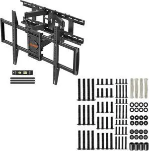 ELIVED TV Wall Mount for Most 37-75 Inch TVs Max VESA 600x400mm Fits 16", 18", 24" Studs, Plus Universal TV Mounting Hardware Kit includes Screws, Washers, Spacers and Concrete Anchors
