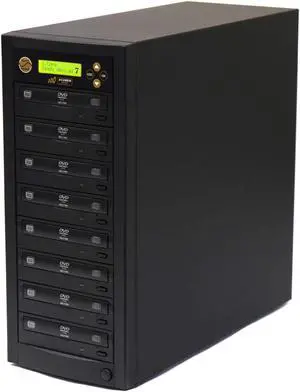 Acumen Disc 1 to 7 DVD CD Duplicator - Multiple Discs Copier Machine with 24x Writers Burners Drives (Standalone Audio Video Copy Duplication Device Unit)