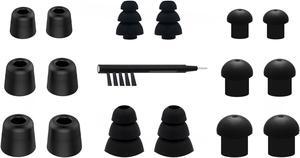 NICKSTON N-2 Assorted Ear Tips Set Compatible with in Ear Earphones with 3.6mm to 4.8mm Nozzle Attachment - Replacement Adapters Gels Buds with Box Organizer and Cleaning Tool
