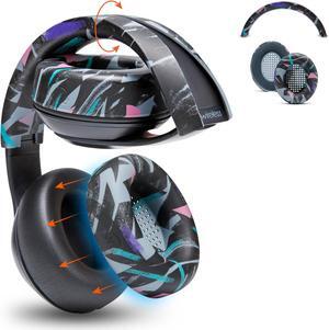 WC SweatZ and BandZ Protective Sweat Cover & Headband Cover Bundle for Beats Studio Pro Headphones by Wicked Cushions | 90's Black