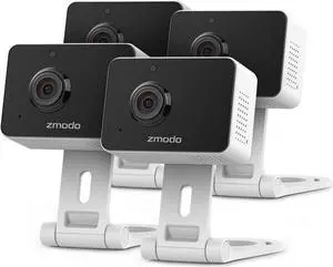 Zmodo Mini WiFi Camera, Video Baby Monitor with Camera and Audio, 1080p Wireless Security Camera, Two-Way Audio, 4 Pack