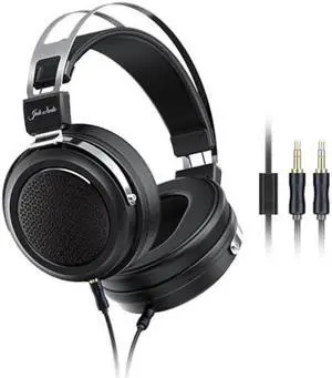 FiiO/JadeAudio JT1 Professional Studio Headphones for Recording Gaming Headset with Microphone, 50mm Diaphragms, Hi-Res Music Studio Headset