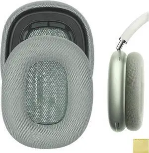 Geekria QuickFit Replacement Ear Pads for Airpods MAX Headphones Ear Cushions, Headset Earpads, Ear Cups Cover Repair Parts (Green)