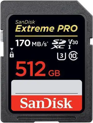 SanDisk 512GB Extreme PRO UHS-I SDXC Memory Card