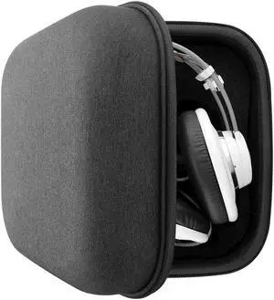 Geekria Shield Headphones Case Compatible with AKG K701, K702, Q701, K712, K601, K240, K242, K271, Replacement Hard Shell Travel Carrying Bag with Cable Storage (Dark Grey)