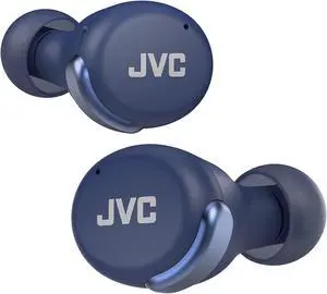 JVC Compact True Wireless Headphones with Active Noise Cancelling, Low-Latency Mode for Gaming and Movies, Bluetooth 5.2, Long Battery Life (up to 21 Hours) - HAA30TA (Blue), Small