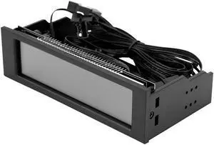RicherR PC Fan Controller, 5-Fans Speed Controller CPU Temperature Sensor Computer Cooling Drive Bay Front LCD Panel