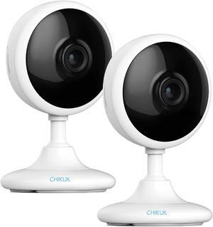 Indoor Security Cameras, WiFi Home Camera with Night Vision, 2-Way Talk Elder/Pet Cam, Baby Monitor with Smart Motion Detection, Cloud & SD Card Storage, Works w/Alexa, 2pcs