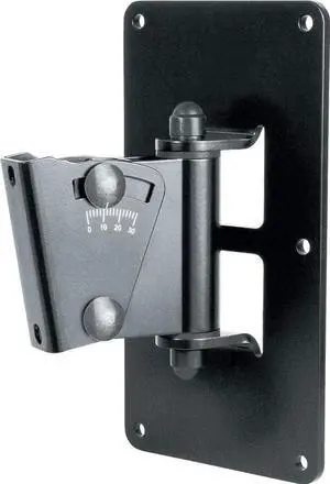 K&M Konig & Meyer 24481.000.55 Speaker Wall Mount | Surround Sound Wireless Home Theater | Single Speaker Bracket | Adjustable Swivel and Tilt | Multipurpose Holds Up to 55 lbs | German Made | Black