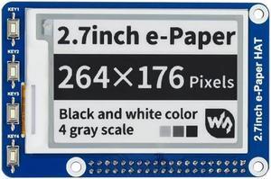 Coolwell Waveshare 2.7inch E-Ink Display HAT Epaper Display 264x176 Black White Color E-Paper Screen for Raspberry Pi 4B+ 4B 3B+ 3B 2B+ Zero Jetson Nano Ardui